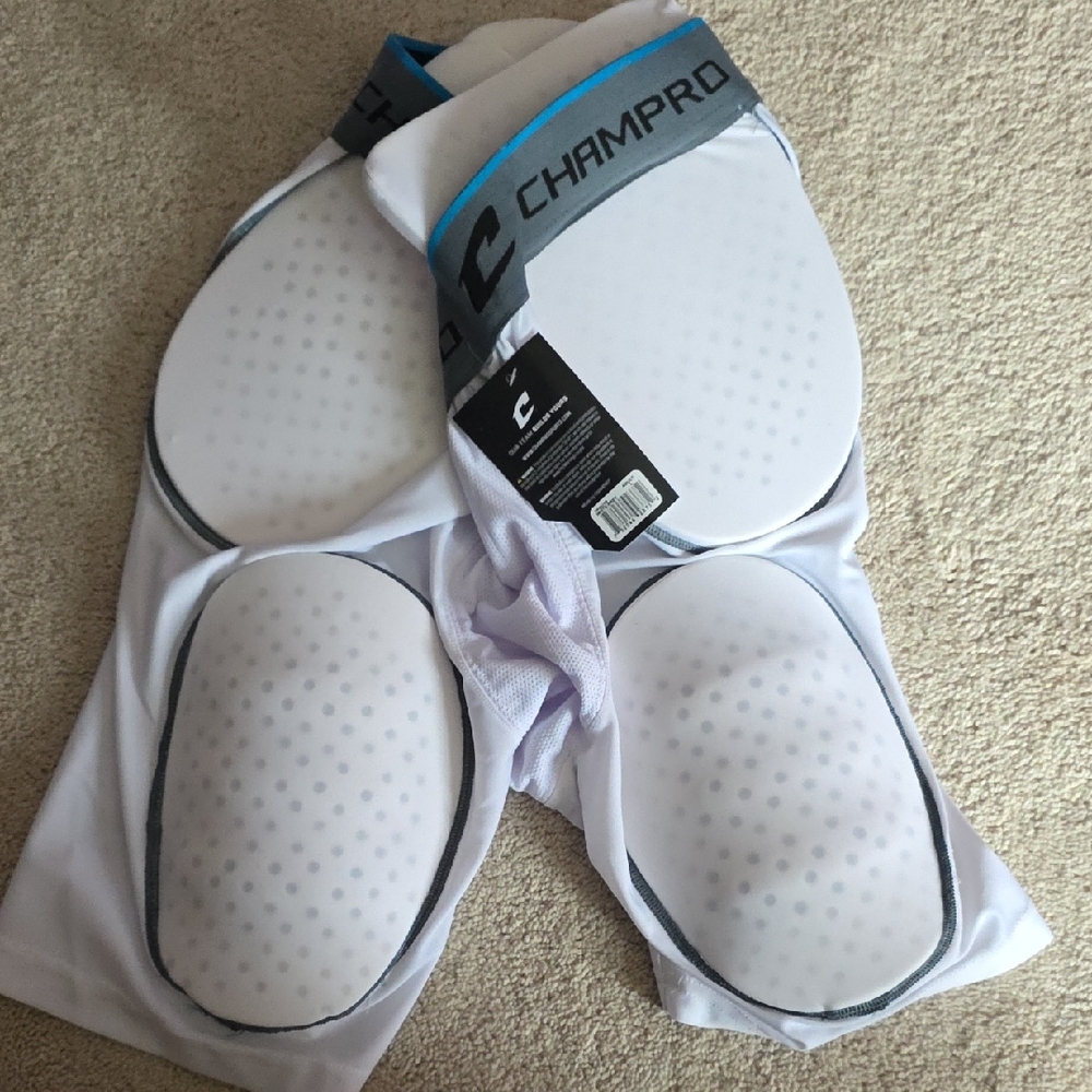 Champion White Padded Athletic Shorts